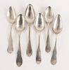 Matskedar 6st, silver, 1800-talets första hälft