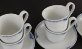 Tekoppar 5st med tefat 3st, "Princess", Royal Copenhagen
