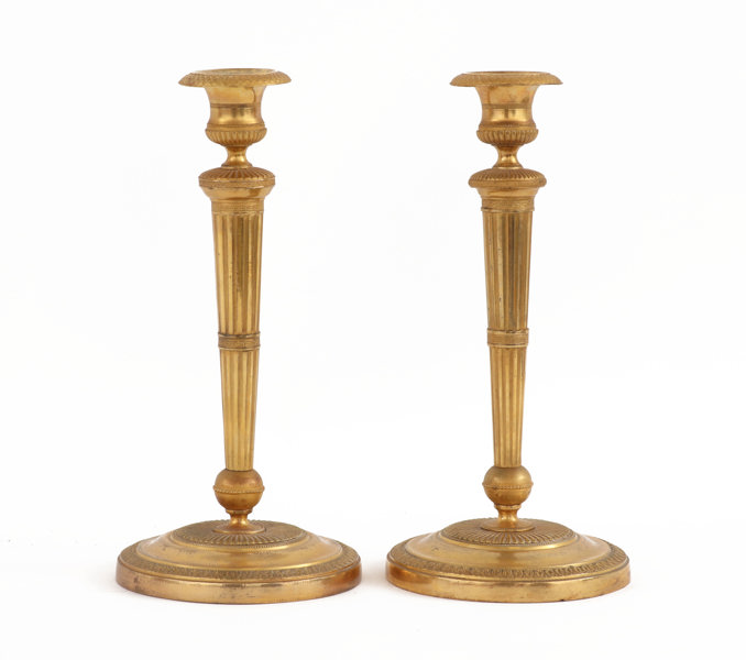 Ljusstakar ett par, empire, Frankrike, Ravrios art, 1800-talets början