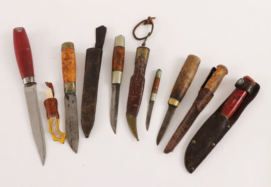 Parti knivar, mestadels 1900-talets början