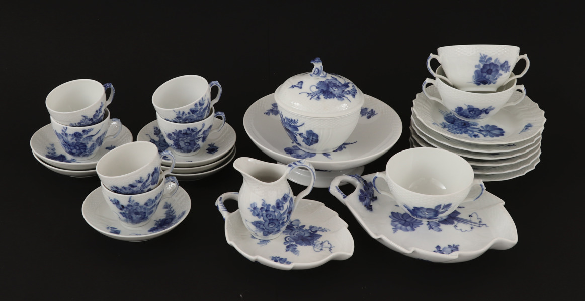 Servisdelar, "Blå blomster", Royal Copenhagen, Danmark