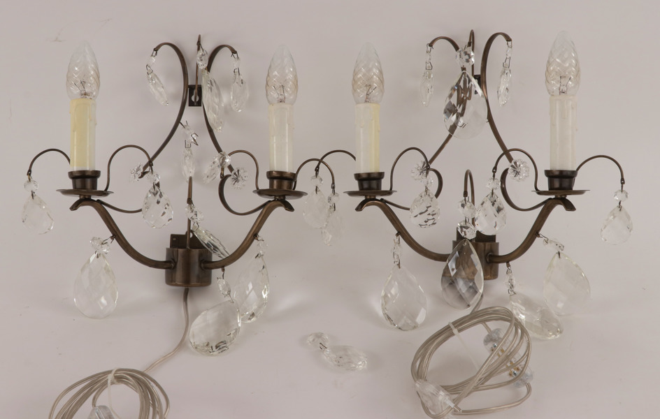 Vägglampetter ett par, barockstil, 19/2000-tal