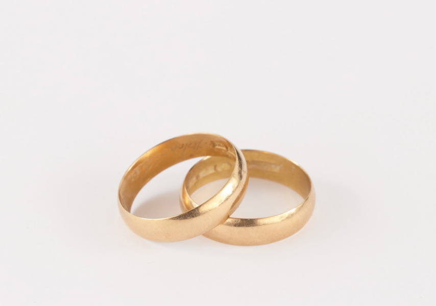 Ringar 2st, 18k