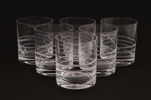 Whiskeyglas 6st, "Circle", Martti Rytkönen för Orrefors