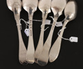 Matskedar 5st, silver, 17/1800-tal