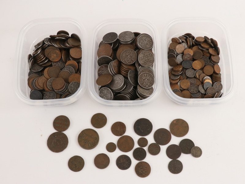 Parti mynt, bl.a. antika