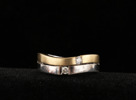 Ring i 14k röd- och vitguld
