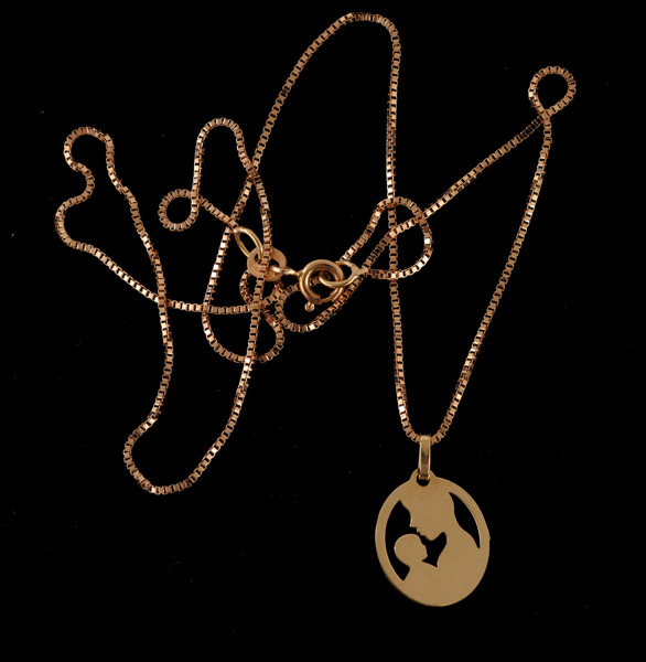 Halsband med hänge, 18k