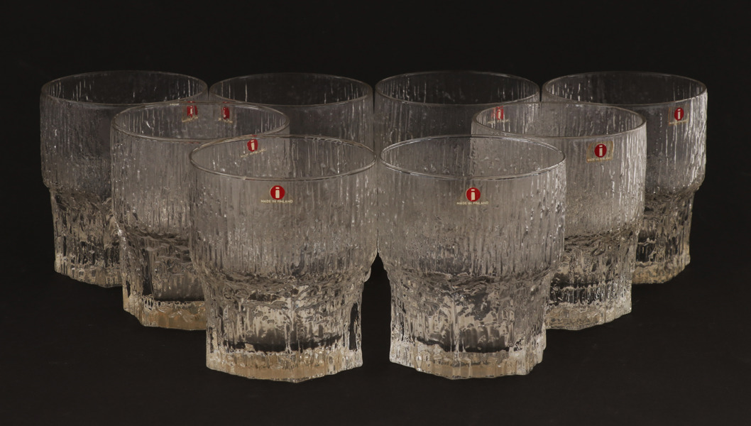 Ölglas 8st, "Aslak", Tapio Wirkkala för Iittala