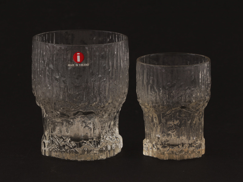 Whiskeyglas 16st samt snapsglas 16st, "Aslak", Tapio Wirkkala för Iittala