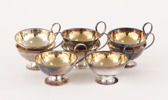 Punschmuggar 8st, silver, 1900-tal