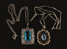 Halsband med hängen 2st, silver