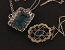 Halsband med hängen 2st, silver