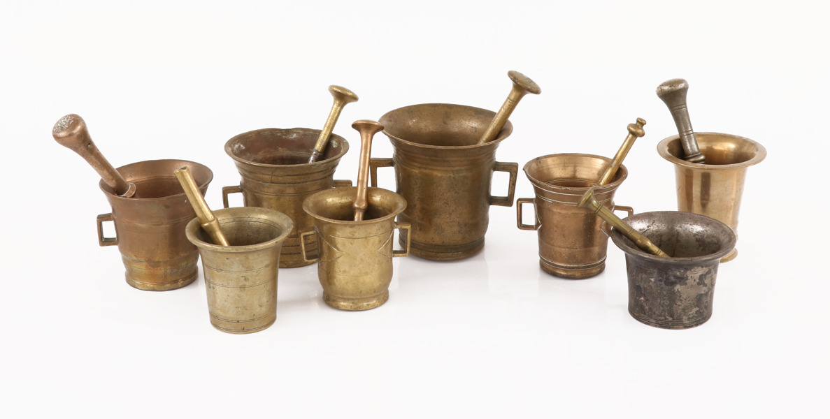 Mortlar med stöt 8st, 1800-tal