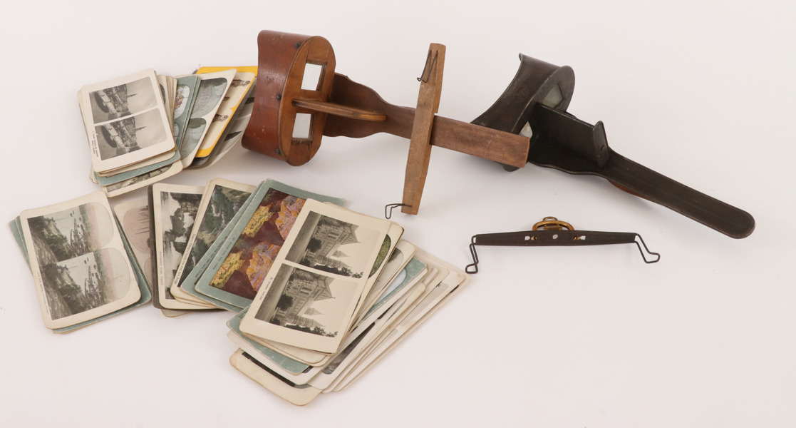 Stereoskop 2st, tidigt 1900-tal