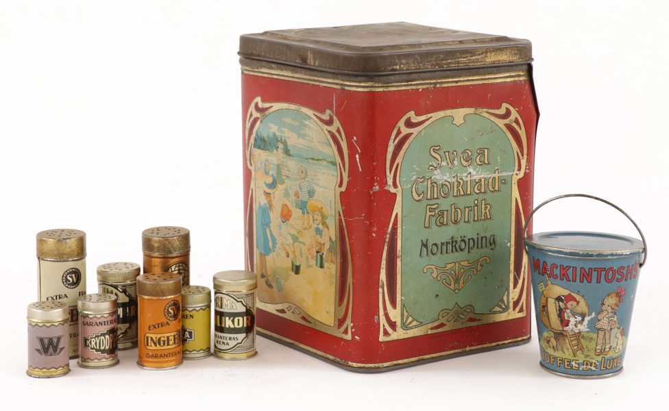 Plåtburkar 10 delar 