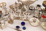 Stort parti nysilverföremål och metaller