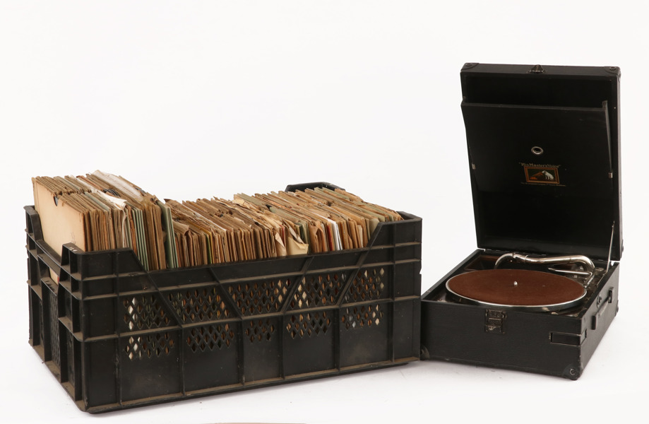 Grammofon, His Master's Voice med stenkakor