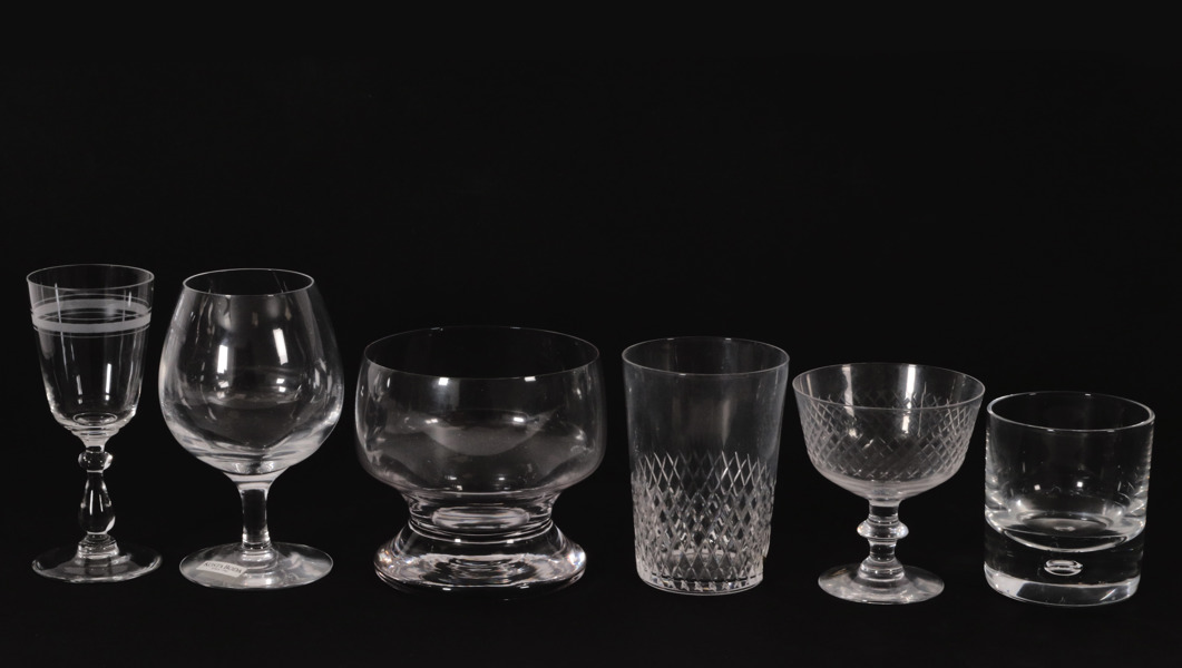 Parti glas, "Diamant" Kosta, Rydbergsmodell, m.m.