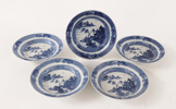 Djupa tallrikar 5st, Kina, Qianlong, 1700-tal