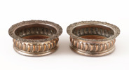Flaskcoasters ett par, England, 1800-tal
