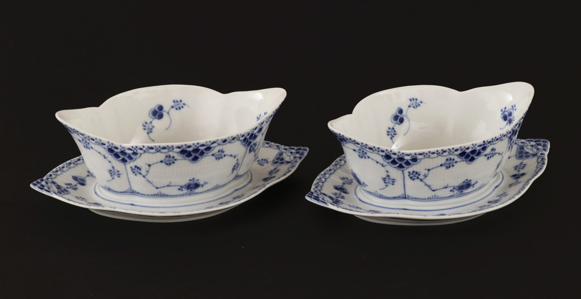 Såsskålar ett par, "Musselmalet", Royal Copenhagen