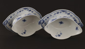 Såsskålar ett par, "Musselmalet", Royal Copenhagen
