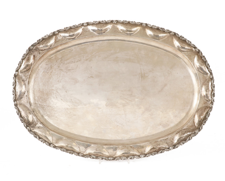 Serveringsbricka i sterlingsilver, Mexiko, 1900-tal