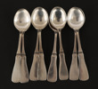 Kaffeskedar 8st, silver, "Uppsala", Eric Löfman för MGAB