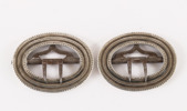 Spännen ett par, silver, Gustaf Wallin, Falun, 1800-tal