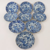 Tallrikar 9st, Qianlong, Kina, 1700-tal