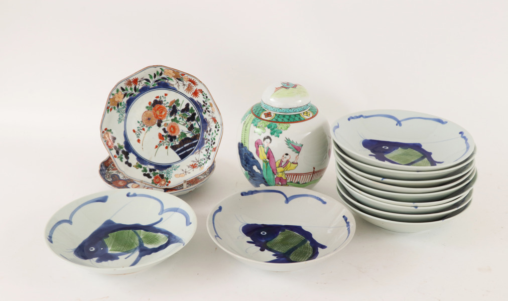 Orientaliskt porslin 14 delar