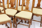 Stolar 8st, senbarockstil, 1900-tal