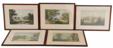 Litografiska blad 5st, 1800-tal