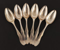 Matskedar 6st, silver, 1822