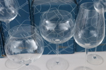 Glas 6 delar, "Giant Snifters", Moser, Tjeckoslovakien