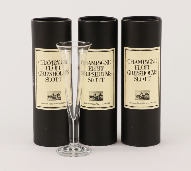 Champagneglas 4st, "Flöjt - Gripsholmsslott"