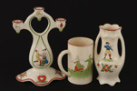 Flintgods 3 delar, "Daldansen", Rörstrand, tidigt 1900-tal