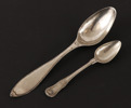 Skedar 2st, silver, 1800-tal