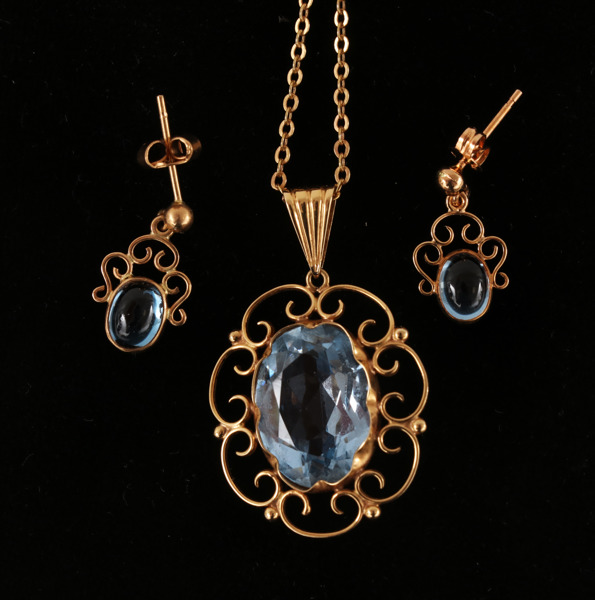 Smycken 3 delar, 18k
