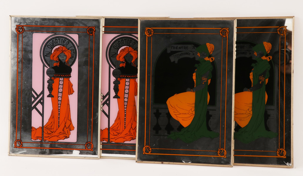 Speglar 4st, jugendstil, 1900-talets slut
