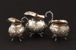 Silver 3 delar, rokokostil, 1900-tal