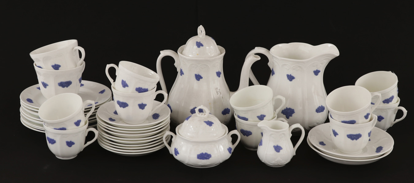 Te- och kaffeservisdelar, "Blå blom", Gustavsberg