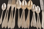 Bestickservisdelar, silver, "Svensk Spets"