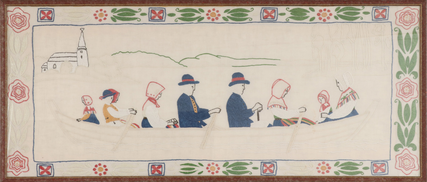 Broderad bonad, 1900-talets första hälft