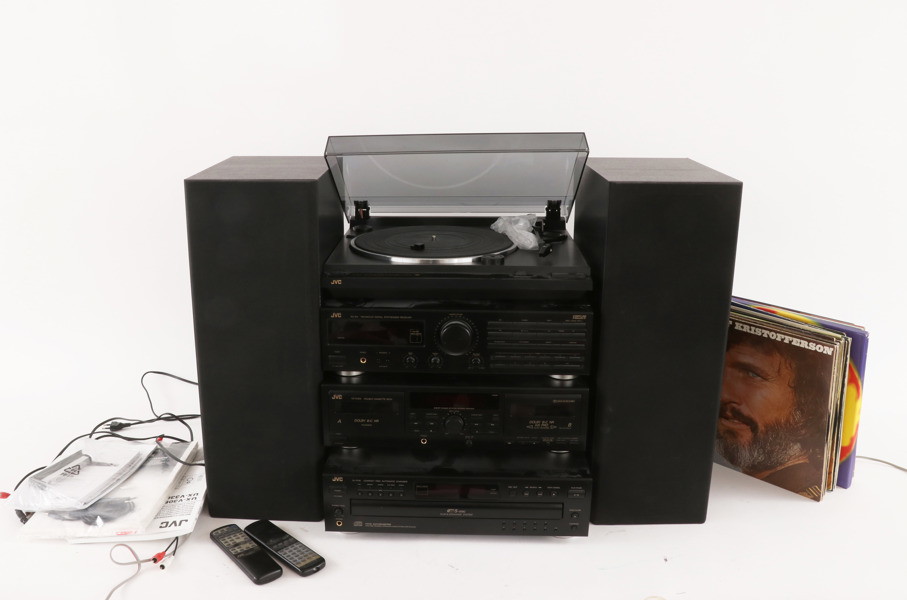 Ljudanläggning 4 delar med högtalare, JVC