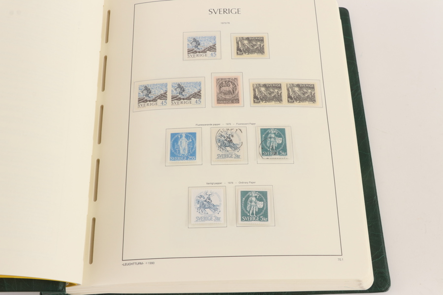 Album med svenska frimärken, flertalet postfriska