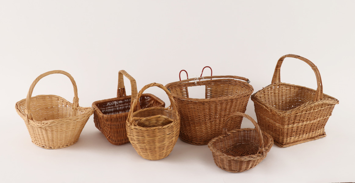 Flätade korgar 6st