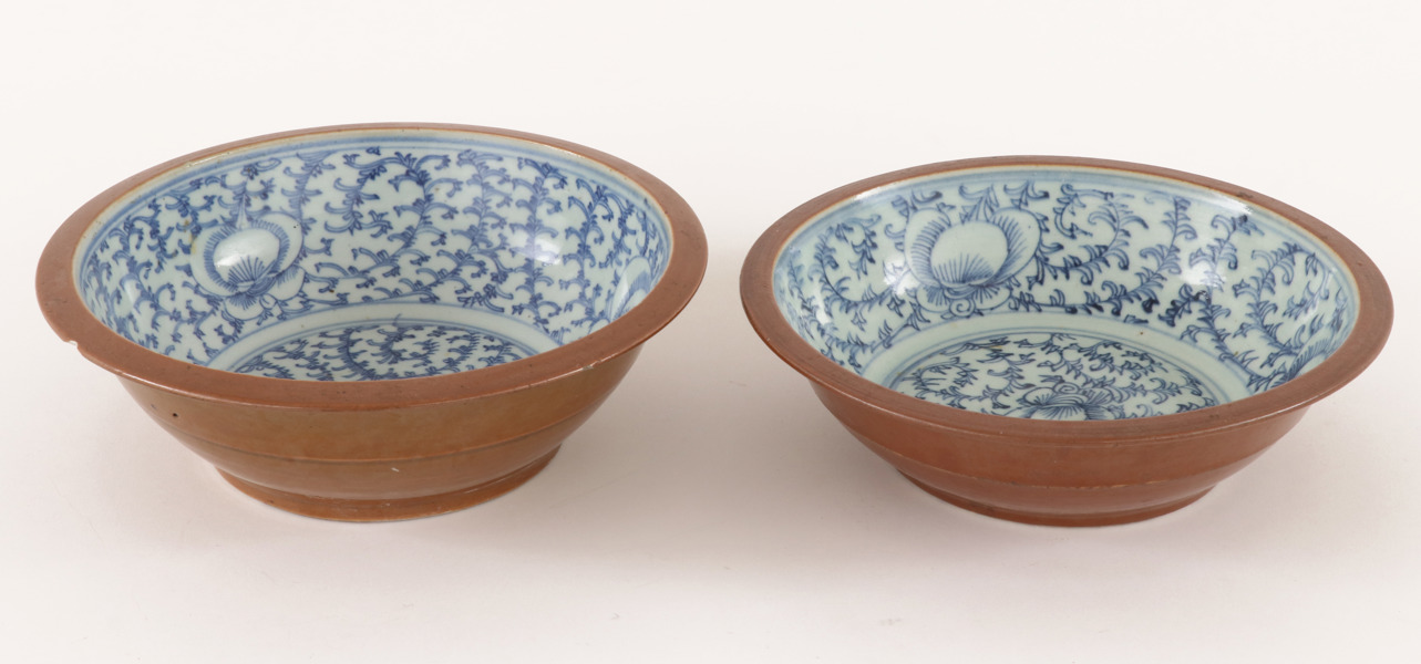 Skålar 2st, Kina, 1800-tal