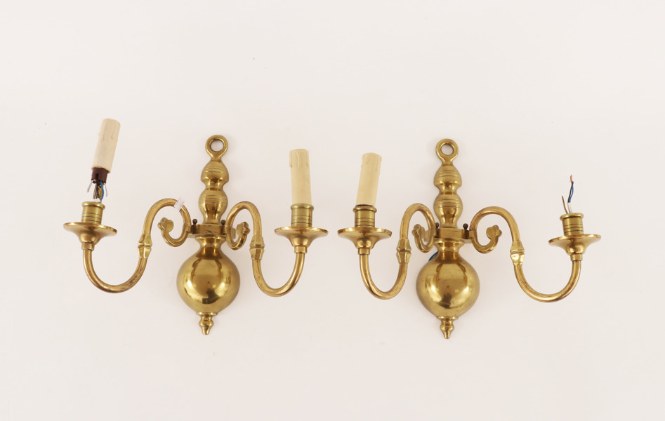 Vägglampetter ett par, barockstil, 1900-tal